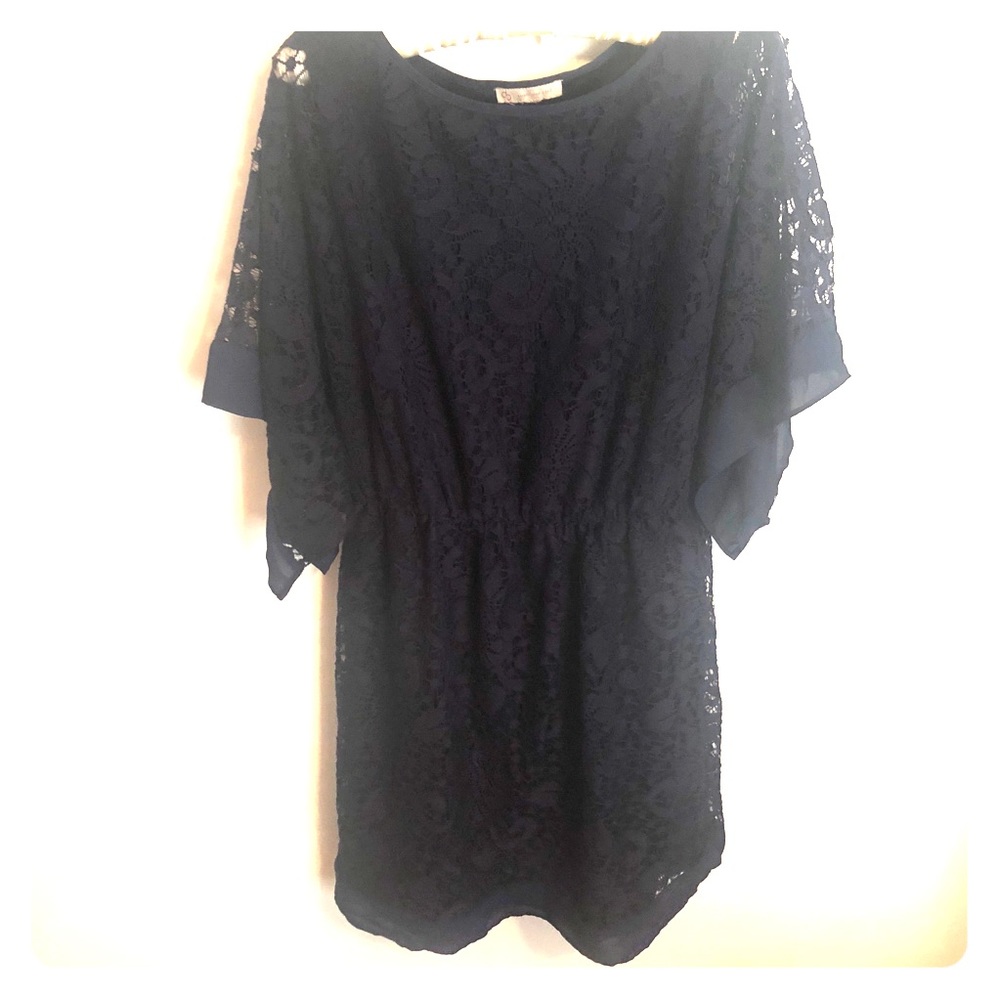 Navy Blue Lace Dress